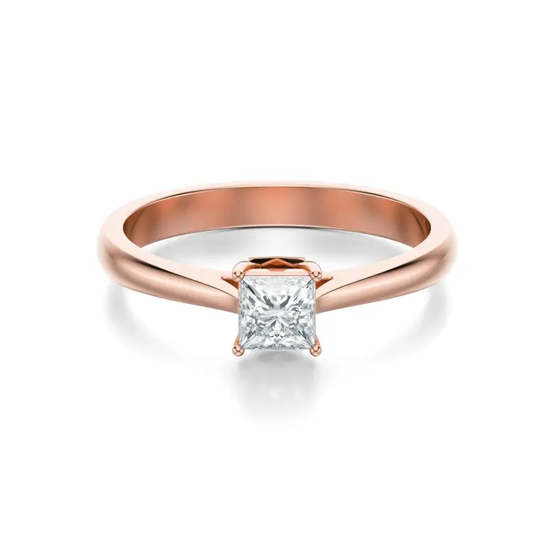 Pierścionek z różowego złota z diamentami AJPZ_080